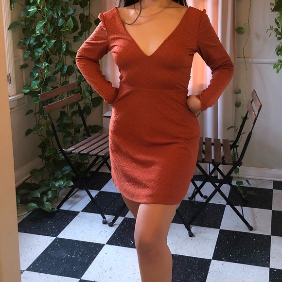 Rust mini dress - Picture 4 of 6